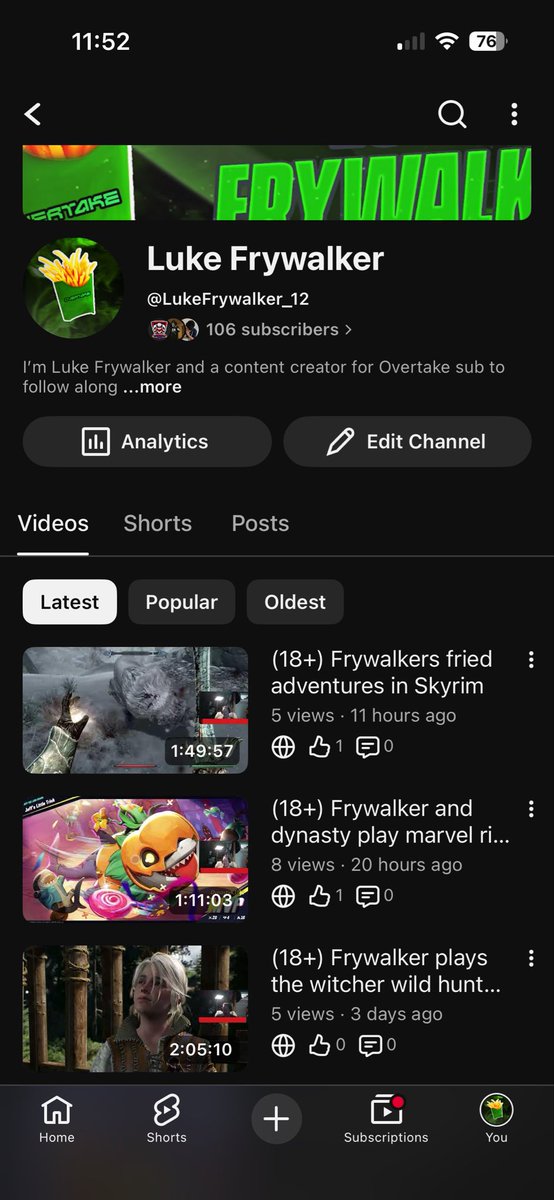 LukeFrywalker24's tweet photo. New videos up on my YouTube check it out and I’ll be live tonight with the overtake Fellas for some marvel rivals at 8:00pm cst @OTC_Chunk @DynastyK1NG @OvertakeUpdates @OvertakeSector https://t.co/sJf4glRrhS