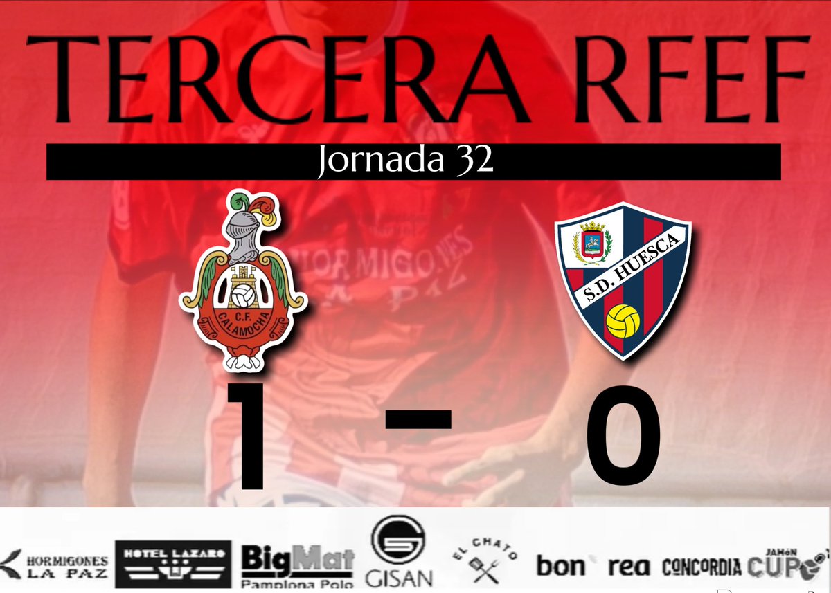 cfcalamocha's tweet photo. TERCERA RFEF | FINAL

@cfcalamocha 1️⃣
⚽ Torcal
@CanteraSDHuesca B 0️⃣

#VamosCalamocha 🔴⚪ https://t.co/dveGe4XMoj