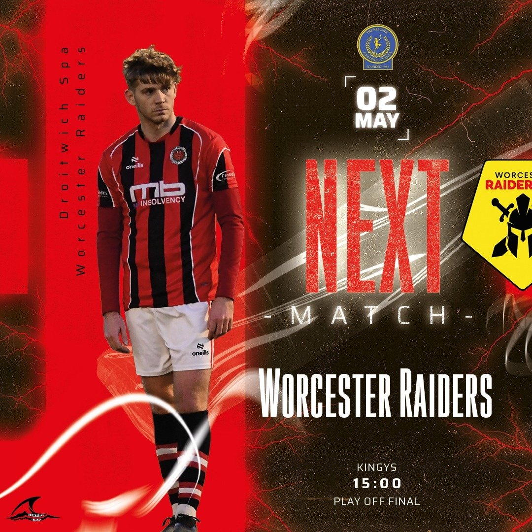 DroitSpaFC's tweet image. 📢
𝗔𝗡𝗡𝗢𝗨𝗡𝗖𝗘𝗠𝗘𝗡𝗧: 𝗣𝗟𝗔𝗬𝗢𝗙𝗙 𝗙𝗜𝗡𝗔𝗟
On Sat 2nd May (ko 3pm) we host @WorcsRaidersFC in the @HellenicLeague Play-off Final

𝗔𝗟𝗟-𝗧𝗜𝗖𝗞𝗘𝗧‼️
ticketebo.co.uk/droitwichspafc…
𝗢𝗡 𝗦𝗔𝗟𝗘 𝗠𝗢𝗡𝗗𝗔𝗬,𝟭𝟬𝗔𝗠

🎟️ £7 | £5 | £1 U12

#UTS #goodtobehome #onelastpush
