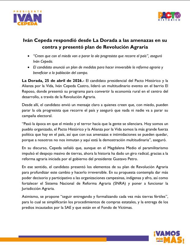 Iván Cepeda Castro tweet media
