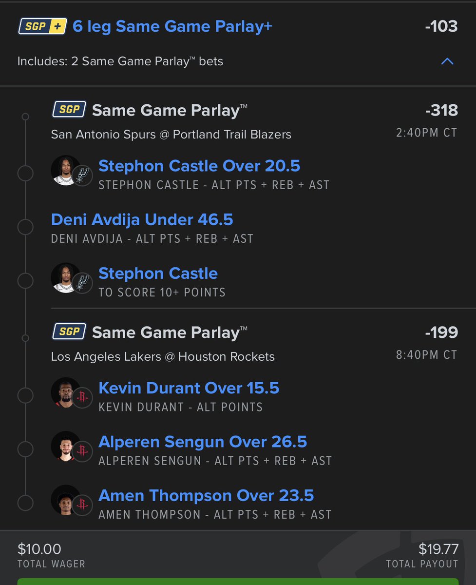 DrRobinBets2025's tweet image. Welcome back to the $10 —-&amp;gt; $10,000 in 10 Days! #freepicks #parlay #NBA #LadderChallenge