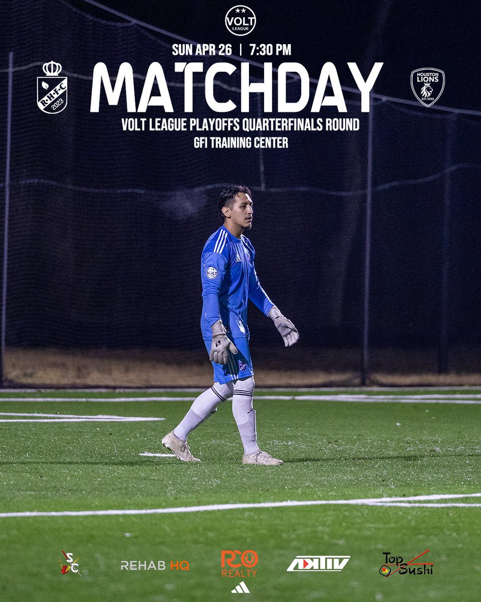 RealHoustonFut's tweet photo. Our @VoltLeague5_US Quarterfinals matchday is here! We take on Houston Lions at 7:30 PM at GFI. 
#VamosReal #RealHoustonFC #MOTM #RHFC #VamosRealHouston🟣⭐️ https://t.co/U0HGQVqr8J