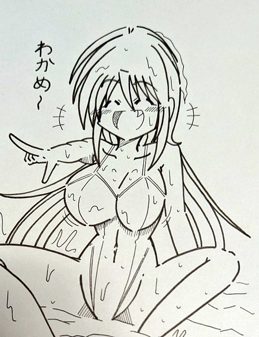 さっちんのこういう顔を描くのが大好きです。 