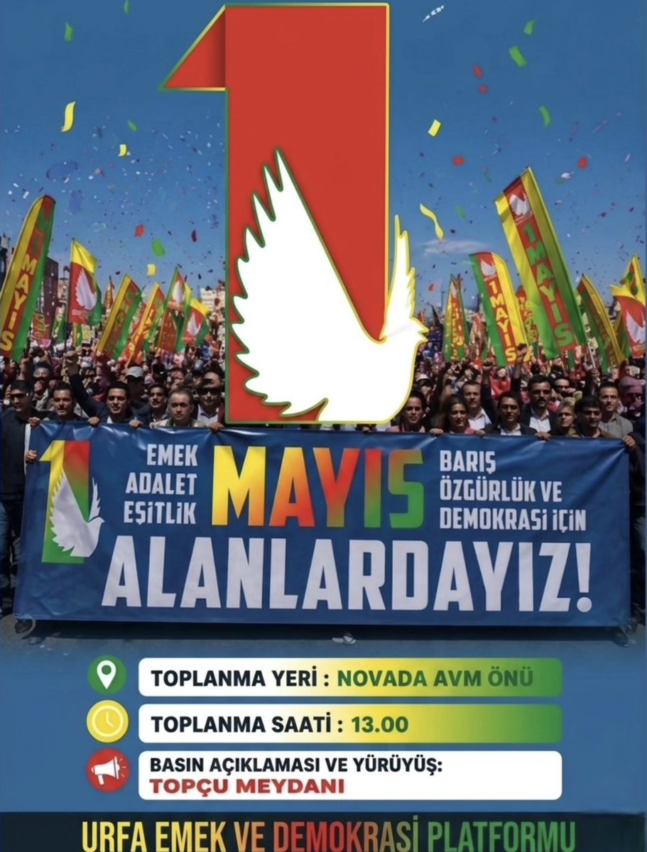DemHaliliye's tweet photo. 1 mayısta alanlardayız https://t.co/mXXjKqrLdW