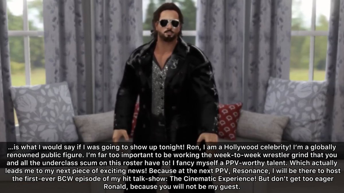 BCW_UCT's tweet photo. Ron hijacked Loaded #2, refusing to leave until Silver gave him answers. Silver then announced a Cinematic Experience at Resonance, banning Ron and naming Ron’s girlfriend Amy Winters as the guest. A mysterious chromatic figure would then cost Amy her title match at Rebellion #2. https://t.co/cyhvl25e2R