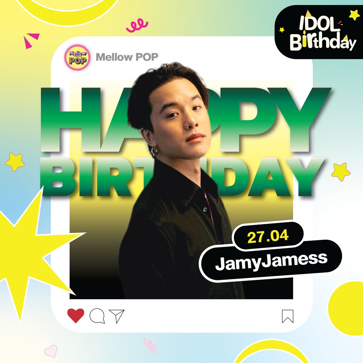 MellowPOP_TH's tweet image. 🎂 Happy Birthday to JamyJamess 💕
.
✨ Mellow POP ขอให้เจมมี่เจมส์มีความสุขมากๆ สุขภาพแข็งแรง 💪🏻 คิดหวังสิ่งใดขอให้สมปรารถนานะคะ 🫶🏻🌟
.
#MellowPOP
#JMJ29thDay
#JamyJamess