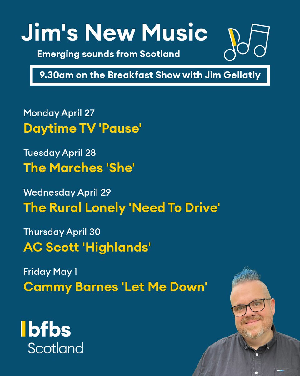 JimGellatly's tweet photo. I've more new music from Scotland to share on the BFBS Scotland Breakfast Show! 🏴󠁧󠁢󠁳󠁣󠁴󠁿 

📻 https://t.co/YLocMp5wVF https://t.co/TFRC5u54Ge