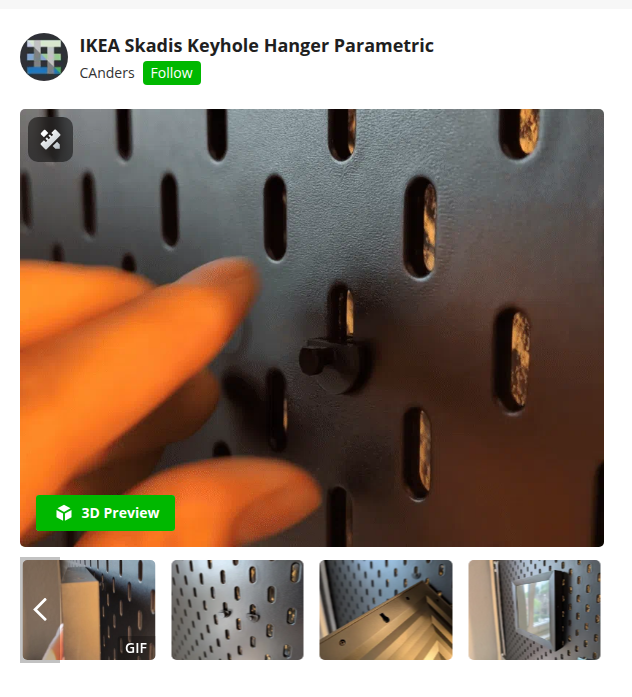 flurinschenkel's tweet photo. The journey of my custom skadis hanger:

Procrastinated a lot, because I assumed some effort
Looked up MakerWorld and found a somehow suitable hanger btw thanks to CAnders https://t.co/aD1OlxhTTW
I looked around for lazy AI tools, but I did not find any suitable, just ... https://t.co/fqkpybPZtS