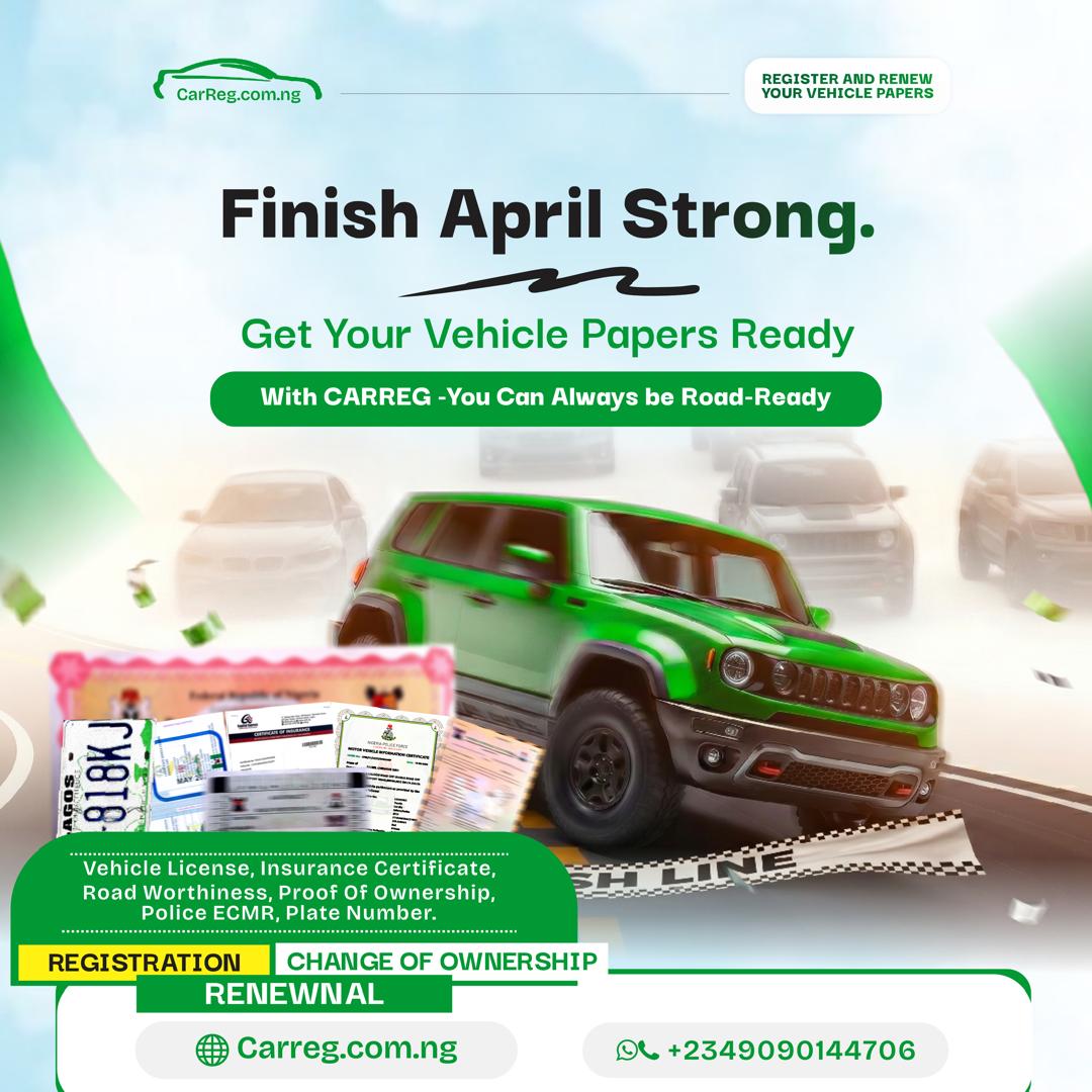 CarRegNG's tweet image. You’ve handled a lot this month. Don’t let expired papers slow you down. Call: +2349090144706 or send a DM
#StayReady #lagosroads #cardocument ##licence