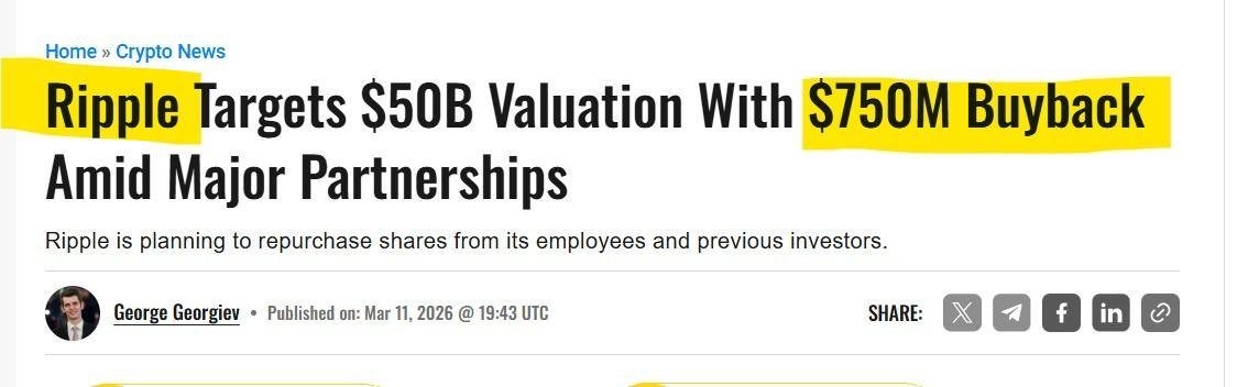 „Ripple targets $50B valuation with $750M buybacks amid major partnerships!“

Decentralized media is beginning to emerge on XRPL, powered by the BXE token, and it’s already reshaping the landscape. 

BXE has gained early visibility with profiles now live on both Coinbase and
