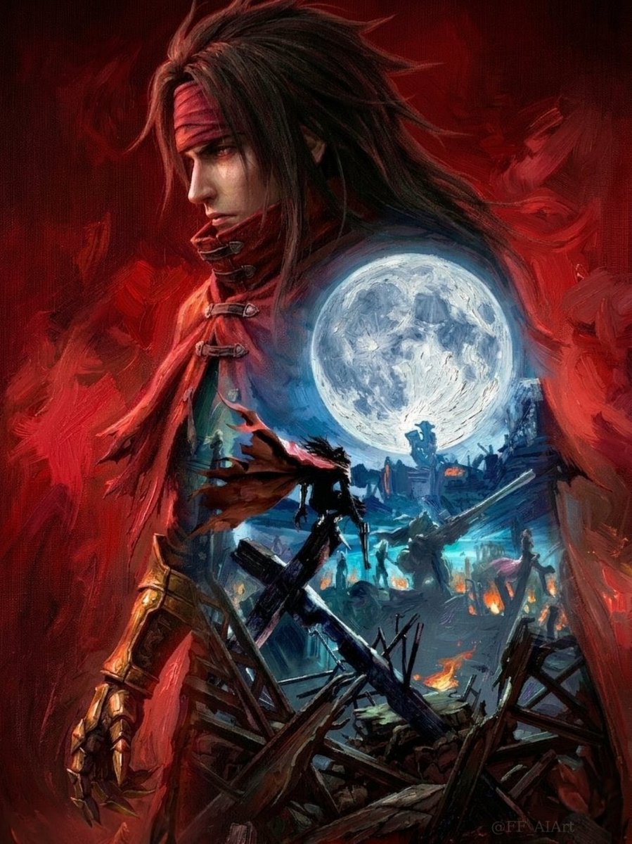 FF_AIArt's tweet photo. "It looks like I still have some work to do"
#FinalFantasy #FFVII #FF7 #DOCFF7 #VincentValentine https://t.co/xYVm7O7XWK