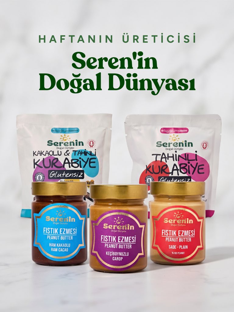 Tazedirekt's tweet photo. Seren’in Doğal Dünyası, bir kadının mutfağında başlayan ve doğallığa duyduğu bağlılıkla büyüyen hikaye.😍

Her ürün; katkısız, koruyucusuz ve titizlikle seçilen hammaddelerle hazırlanıyor.☘️

Seren’in Doğal Dünyası ürünleri, #Migros uygulamasındaki #Tazedirekt mağazasında.💚 https://t.co/9VZjsMTH40