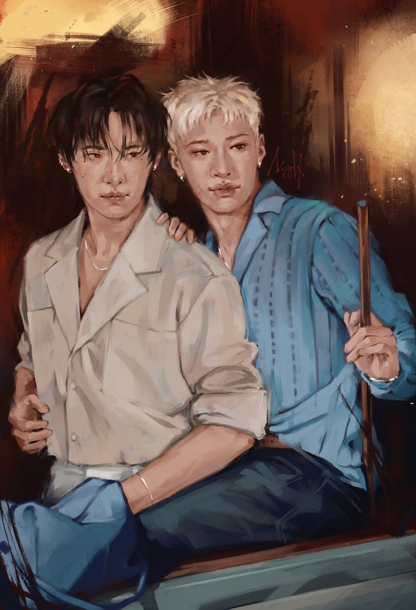𝑐ℎ𝑖𝑐𝑎𝑔𝑜 𝑛𝑖𝑔ℎ𝑡 🌆🍷🎱

#minchan #StrayKids 
#BangChan #LeeKnow #skzfanart