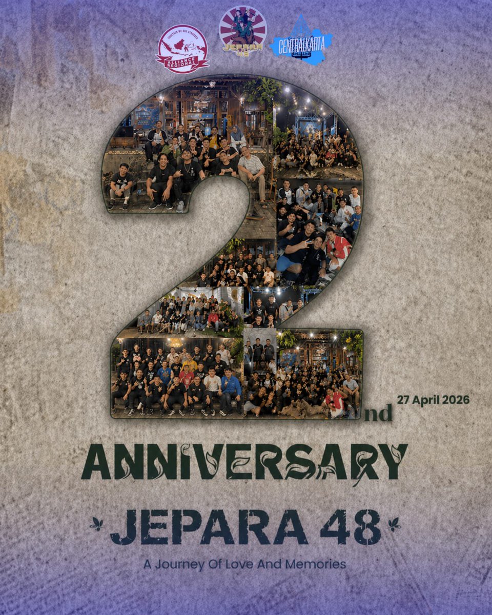 jepara_48's tweet photo. 2 tahun bukan sekadar angka, tapi cerita yang terus tumbuh 🤍

Dari tawa sederhana sampai momen yang tak terlupakan, semuanya jadi bagian dari perjalanan kita. Terima kasih untuk setiap langkah, kebersamaan, dan kenangan yang tercipta. https://t.co/RceMqWdB30