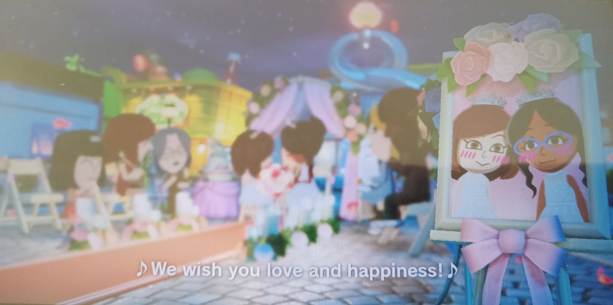 Dean_109's tweet photo. Emma and Sarah from Miitopia got married! Even the great sage Sophie is singing for them ❤️ https://t.co/mjqXgL3y0p