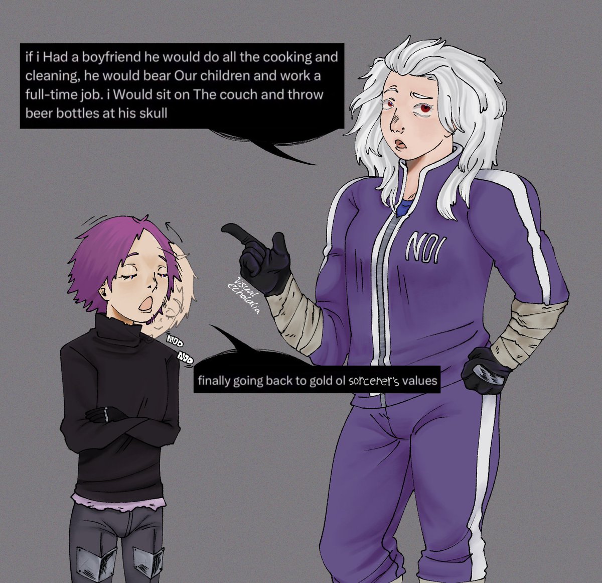 visualecholalia's tweet photo. they're spiritually sisters ...

#dorohedoro #ドロヘドロ #drhdr https://t.co/vmIdZkBuBh