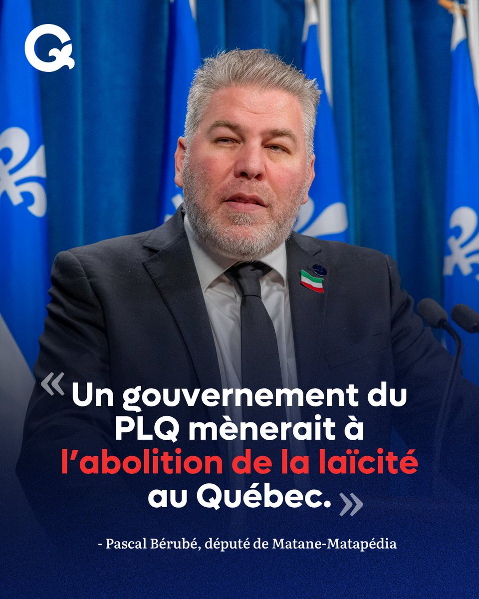 Charles Milliard a été très clair en micro du 98.5, vendredi dernier: son gouvernement abolirait la clause dérogatoire qui protège la laïcité québécoise.

Il est donc évident que sous un gouvernement libéral, notre modèle de laïcité, pourtant voté démocratiquement, serait laissé