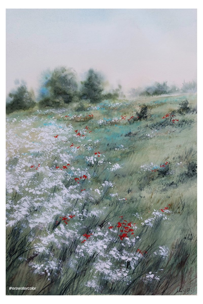 kocsi_erika's tweet image. #Flowering. 
My #watercolor #painting. #art #nature #natureartist #artist