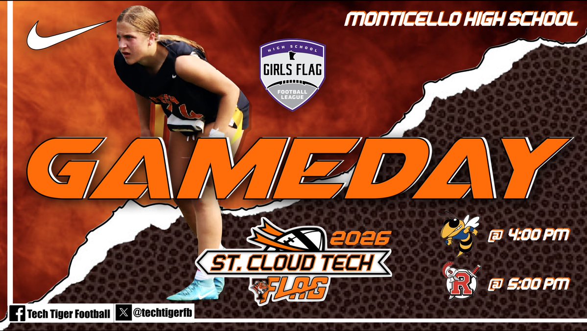 techtigerfb's tweet image. ‼️GAMEDAY‼️

Monticello High School

JV and Varsity will play the same opponent, at the same time.

4:00PM - Tech vs Big Lake
5:00PM - Tech vs Rocori

Go Tigers! #efforthabit #tradition @ISD742 @tech_activities