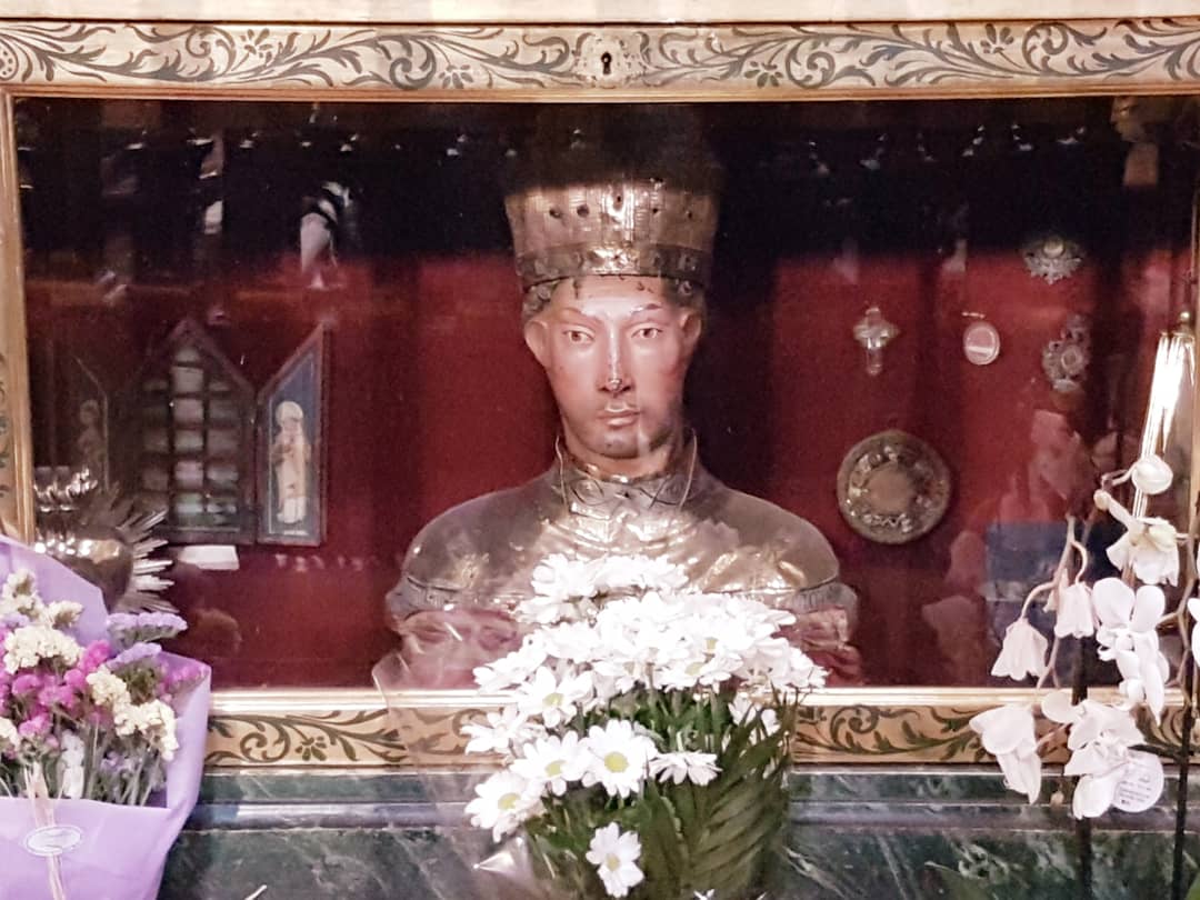 PatrimonioAlava's tweet photo. Las reliquias de #SanPrudencio se conservan bajo el altar de la Capilla de la Milagrosa de la Catedral de SM La Redonda de #Logroño después de ser trasladadas desde el ruinoso Monasterio de San Prudencio del Monte Laturce en #Clavijo, #LaRioja
Foto: @eduard_lpz
#FiestasdeÁlava https://t.co/dPQRRrAaeE
