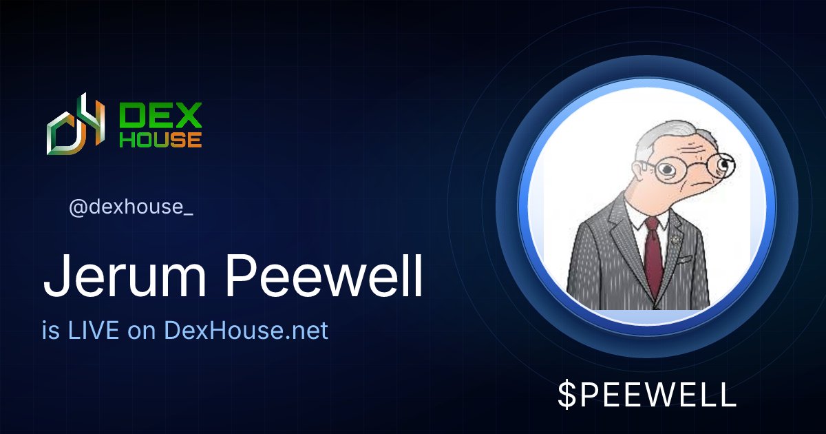 dexhouse_'s tweet image. $PEEWEL is on #DH 🎊🚀

Mc:  under 150K 

Link: dexhouse.net/token-detail/7…

@Genesis_Wizz #peewell #newcoins