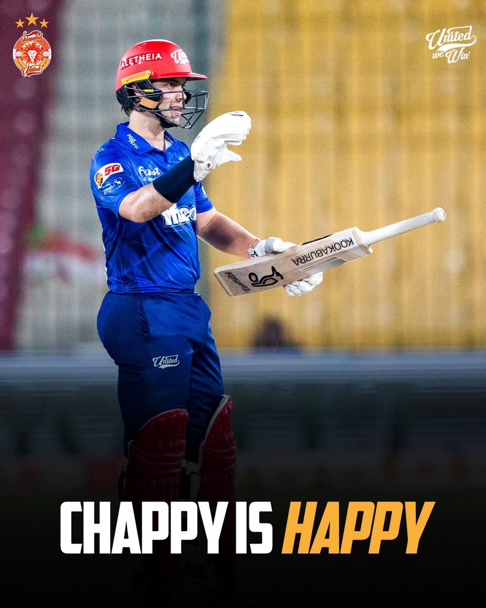 IsbUnited's tweet photo. What a finish! What a knock! CHAPPY IS HAPPY!

#IUvMS | #UnitedWeWin | #RangJeetKaLaalHai https://t.co/uEietrxLoN