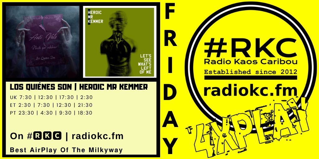 RadioKC's tweet image. ▂▂▂▂▂▂▂▂▂▂▂▂▂▂
#FRIDAY 5│1 𝟰𝘅𝗣𝗟𝗔𝗬𝗦

🕢7:30⚪12:30⚪17:30⚪2:30 UK

🔴@losquieneson
🔴@HeroicMrKemmer

⬇️Details⬇️
🌐 fb.com/RadioKC/posts/…

on #🆁🅺🅲 📻 radiokc.fm
▂▂▂▂▂▂▂▂▂▂▂▂▂▂