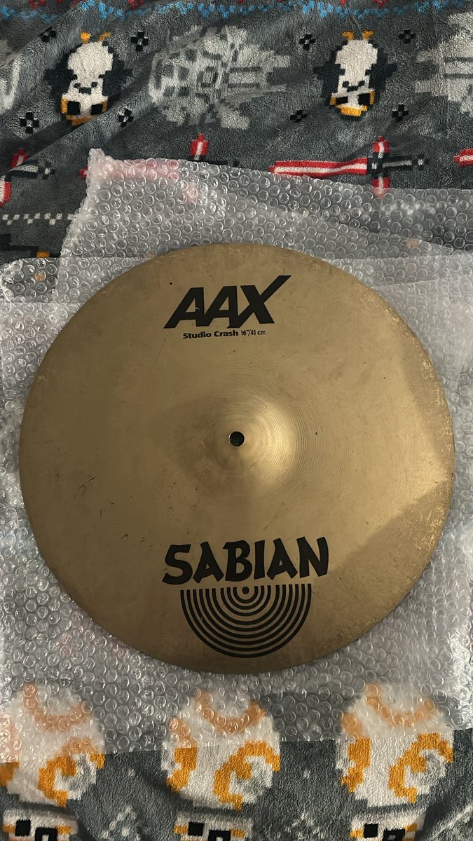 quanthedrummer's tweet photo. After About A Week And A Half Wait, Finally Got My New Crash Cymbal I Ordered Off Of Reverb. It's a SABIAN AAX 16" Studio Crash. Can't Wait To Play It Soon 🤘@SABIAN_Cymbals #sabiancymbals #sabian https://t.co/5Ca5CpG7ul