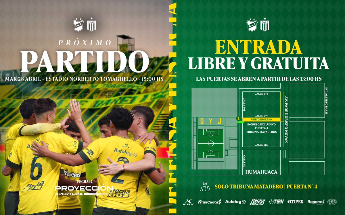 ¡La reserva vuelve al Tito Tomaghello! 🔰

▫️Próximo martes 28/4
▫️Las puertas se abren a partir de las 13hs 
▫️La entrada es libre y gratuita

¡Veni a alentar a los pibes! 💚💛💚