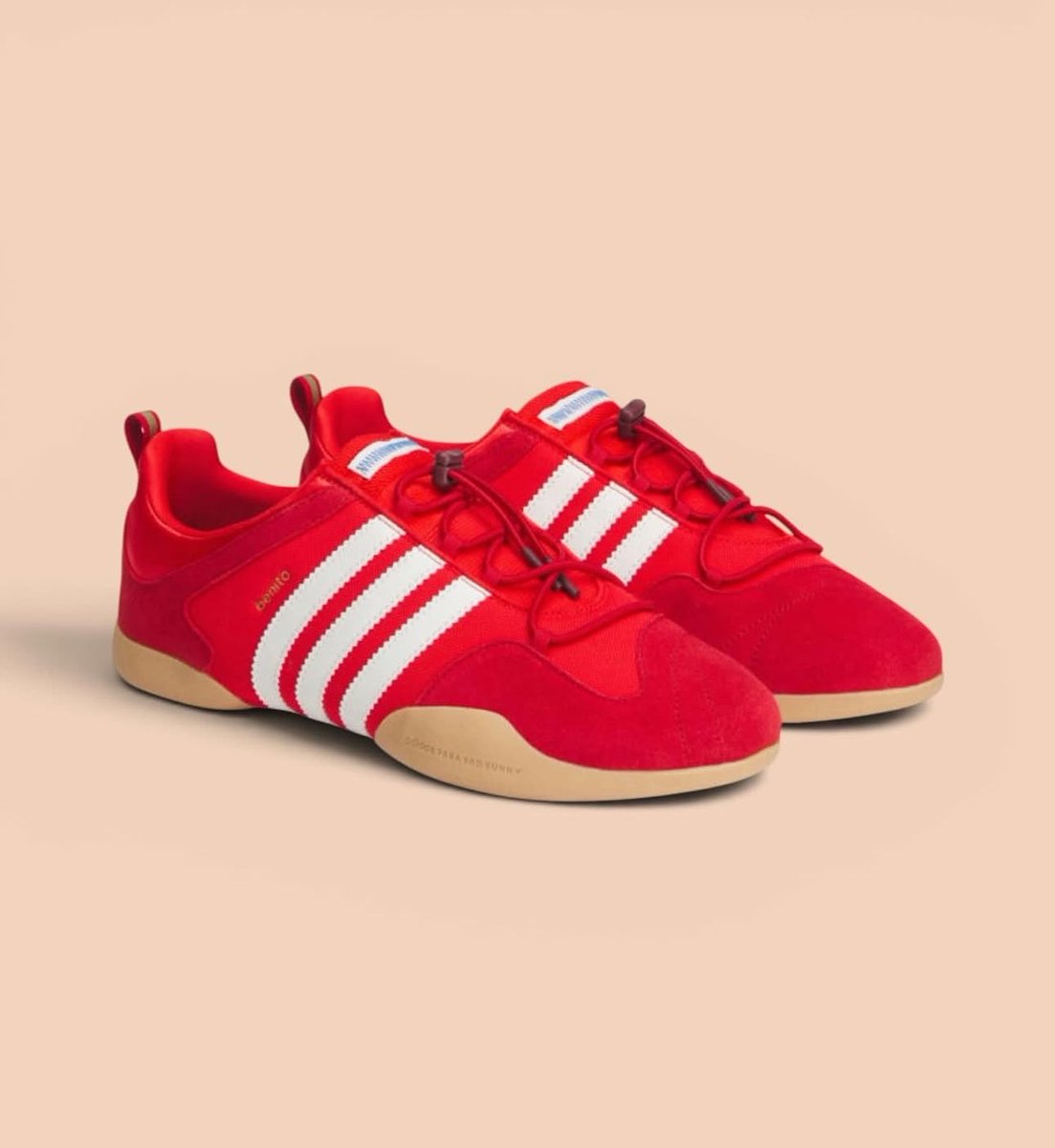 AccessBadBunny's tweet photo. First look at the new Adidas Ballerina "Vivid Red" x Bad Bunny. 🔜❤️ https://t.co/kbClgLzvPs