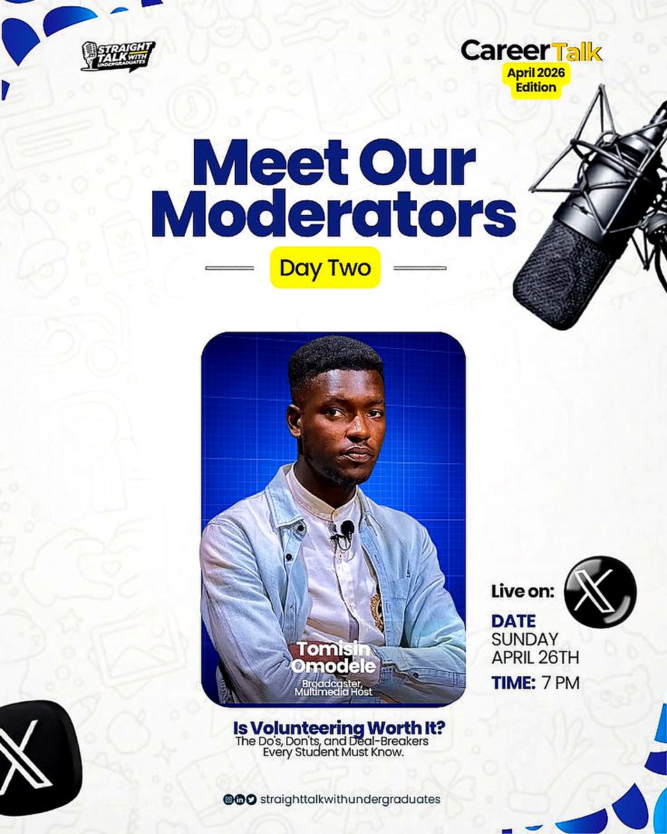 talkwithugrads's tweet photo. Day One was just the warmup.
Day Two of Straight Talk with Undergraduates (April Edition) is TONIGHT (7PM).
If you missed yesterday, tonight is your chance.
If you were there , you already know you can't sit this one out.
📎https://t.co/BKwMXdGaTy
#CareerTalk #Undergraduates https://t.co/DyA4OD6RCI
