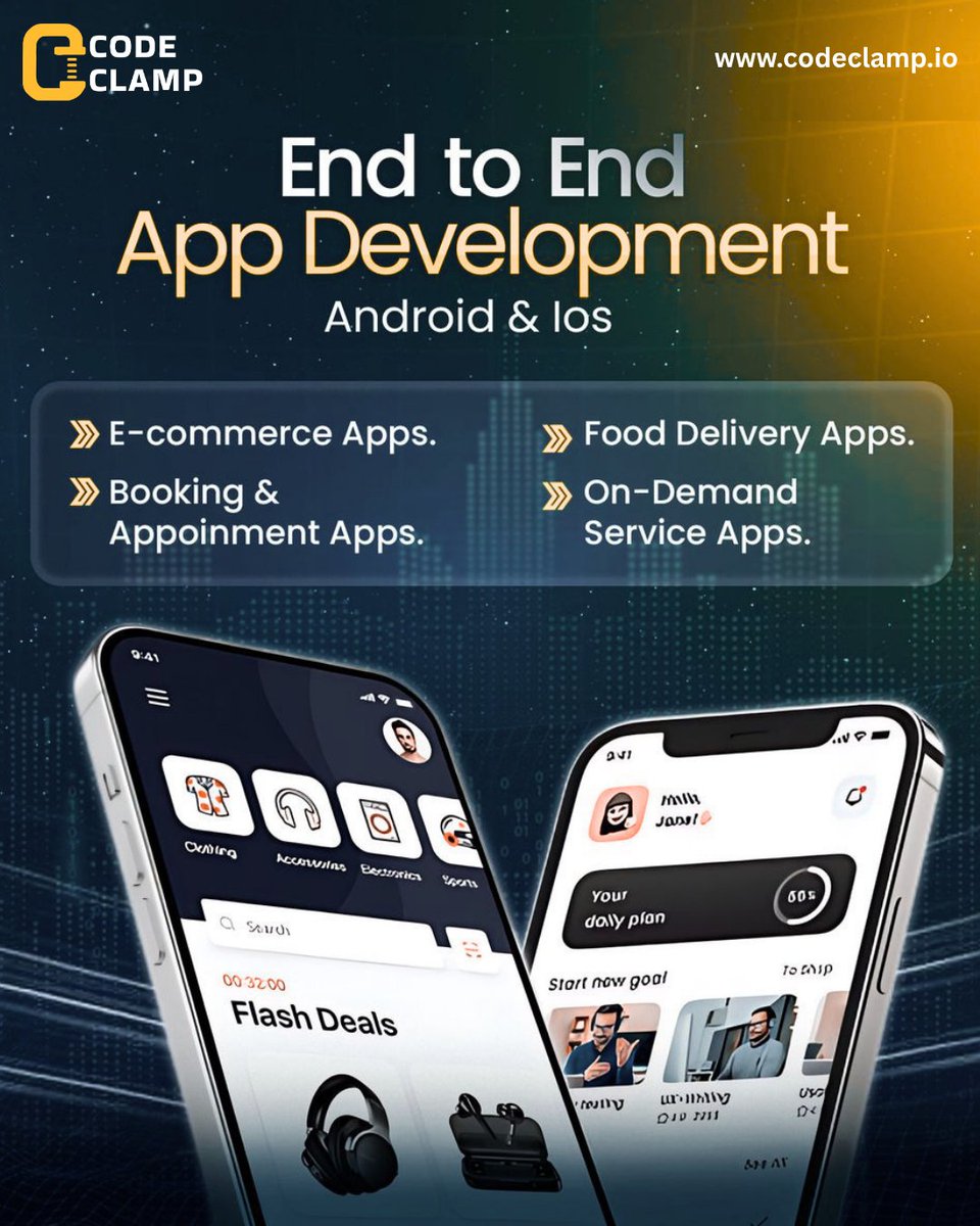 code_clamp's tweet photo. From idea to launch🚀

@code_clamp builds scalable apps that perform, engage users, and drive real business growth across Android and iOS platforms 

#CodeClamp #AppDevelopment #MobileApps #StartupGrowth #TechAgency #DigitalProducts #AndroidDev #iOSDev #BusinessGrowth #Innovation https://t.co/aqbilkcUoD