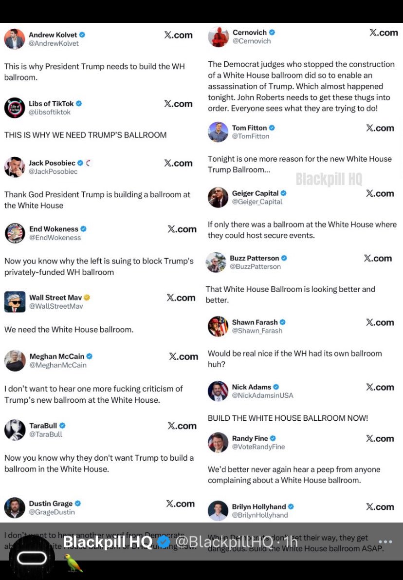 Born_Again_Oct7's tweet image. The courts have ruled against the ballroom, the zionists are mad as hell.

The WH confirms their goal for this False Flag was to get the ballroom approved.

The #Courts better stay the course and say no to the AI data center bunker.