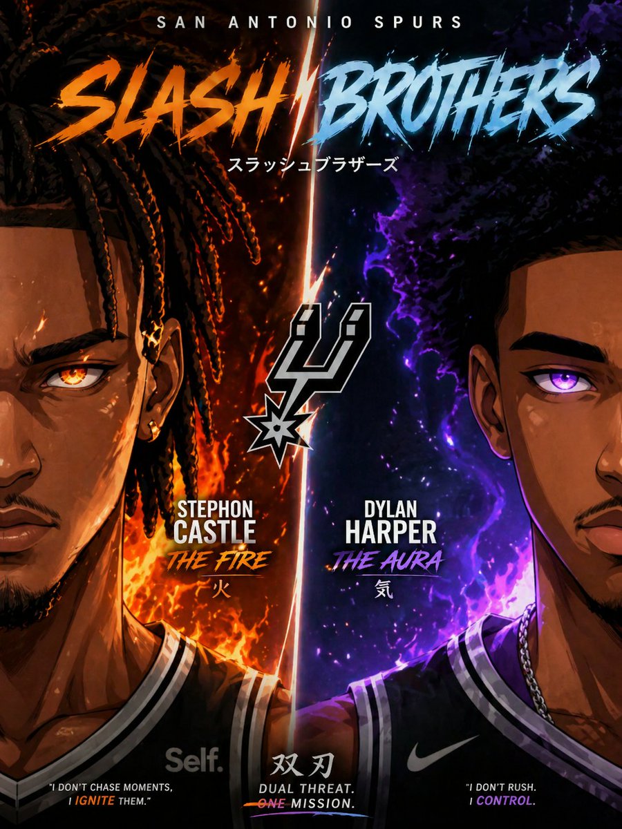 spursforvida's tweet image. SLASH BROS are here! Game 4 up! 🏰👹 #harper #castle #spurs #porvida