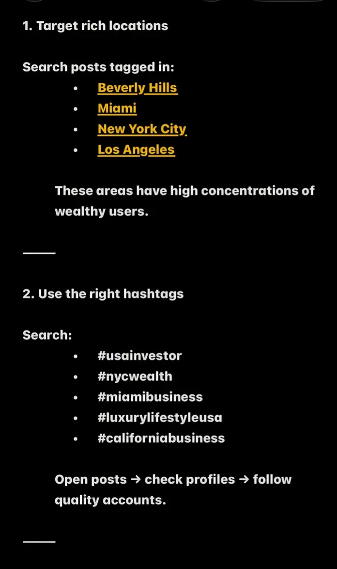 oluwayeml's tweet photo. How to find rich cl on Instagram https://t.co/az44q0PAlU