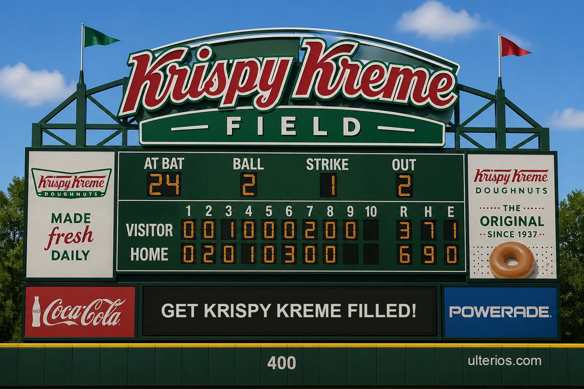Ulterios1's tweet image. Major League Baseball is missing out on a great naming opportunity! #MLB #Baseball #KrispyKreme #Donughnuts #Donuts