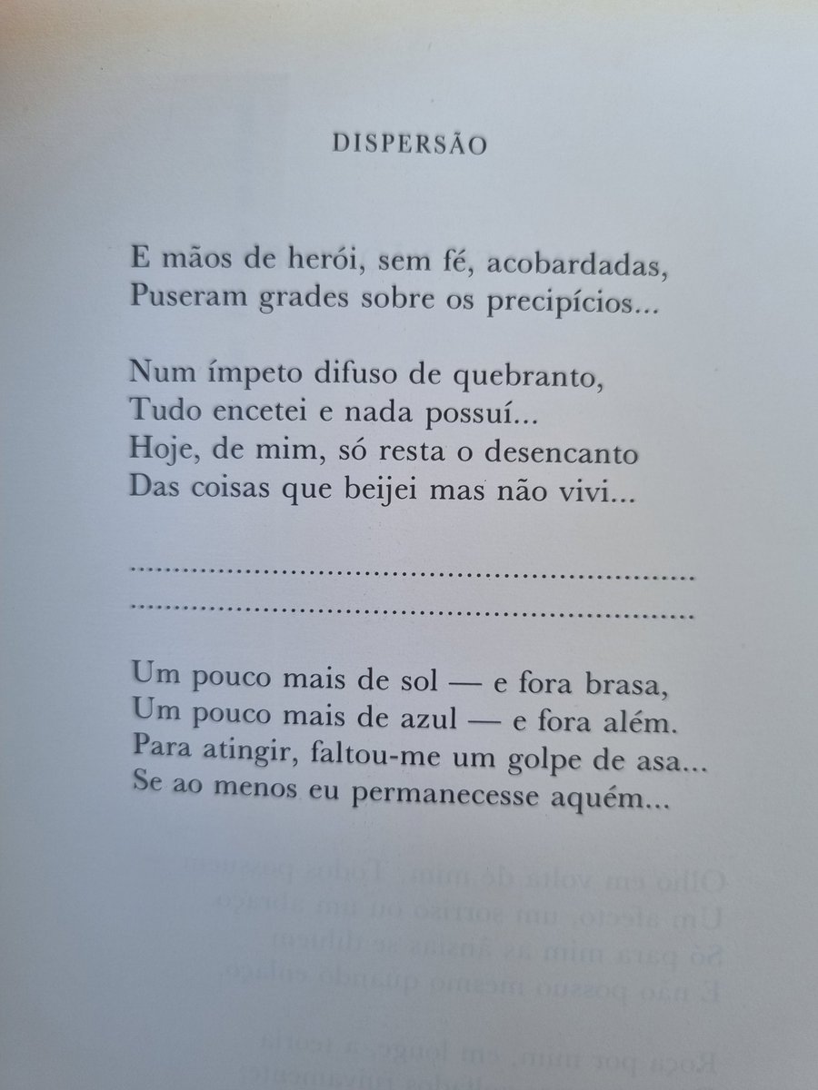 umtugasembigode's tweet photo. Aqui o poema completo + a capa da 1a edição do livro "Dispersão" (1914) onde o poema está inserido. É das obras de poesia mais raras do sécXX português (só foram feitos 250 exemplares) https://t.co/ZUCQjAzsYP