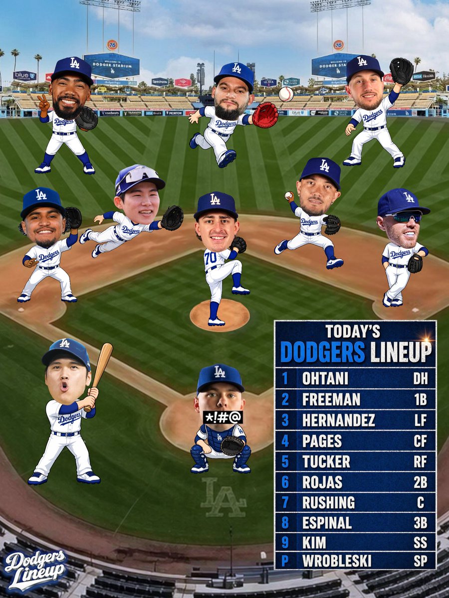 DoyersDave's tweet photo. Dodgers lineup 
#Dodgers https://t.co/zOYO2pru9O