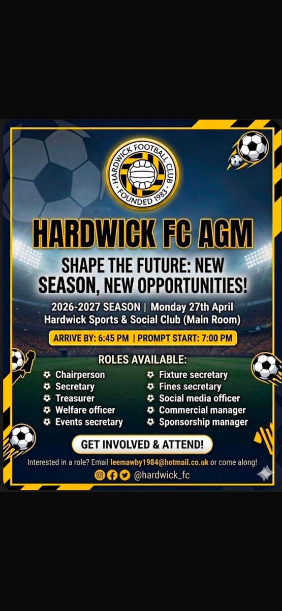 Hardwick FC tweet media