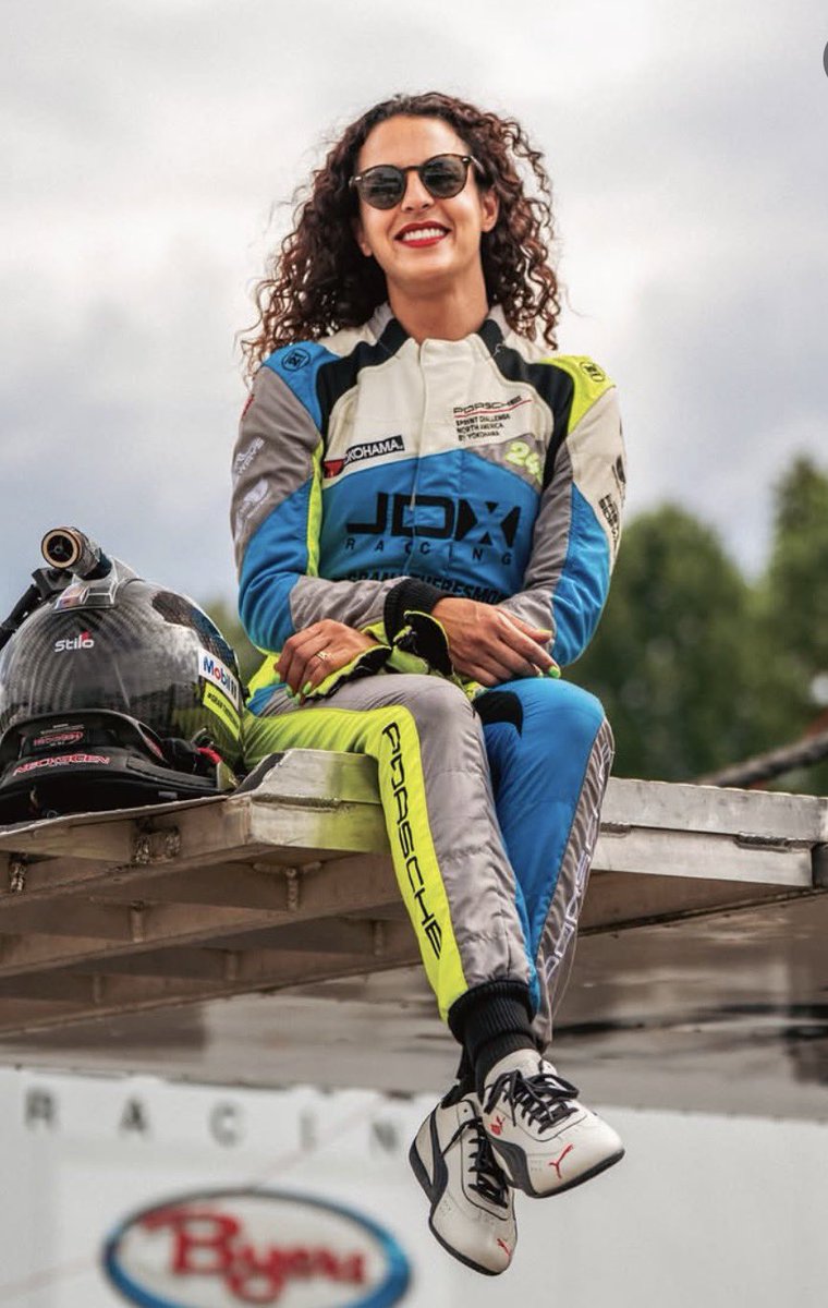 Unpaid1ntern's tweet image. There’s a lady in this GTWorld America race I’m watching and her name is Therese Lahlouh. 

She used to be a chef and a journalist but now she hauls ass in a Porsche GT3 as part of their driver program.

I think she’s #cool