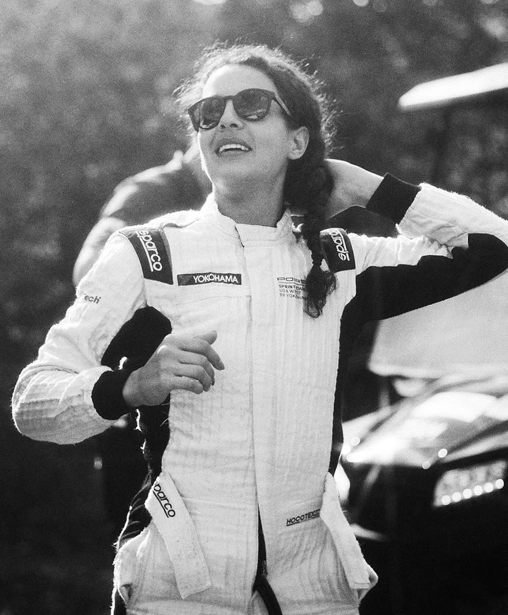 Unpaid1ntern's tweet image. There’s a lady in this GTWorld America race I’m watching and her name is Therese Lahlouh. 

She used to be a chef and a journalist but now she hauls ass in a Porsche GT3 as part of their driver program.

I think she’s #cool