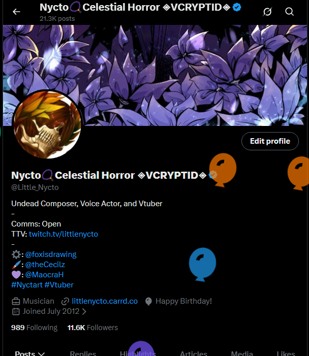 Nycto📿Celestial Horror ◈VCRYPTID◈ tweet media