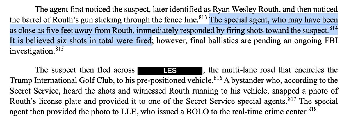 A Secret Service agent also missed all 6 shots he fired at Ryan Routh from point-blank range.