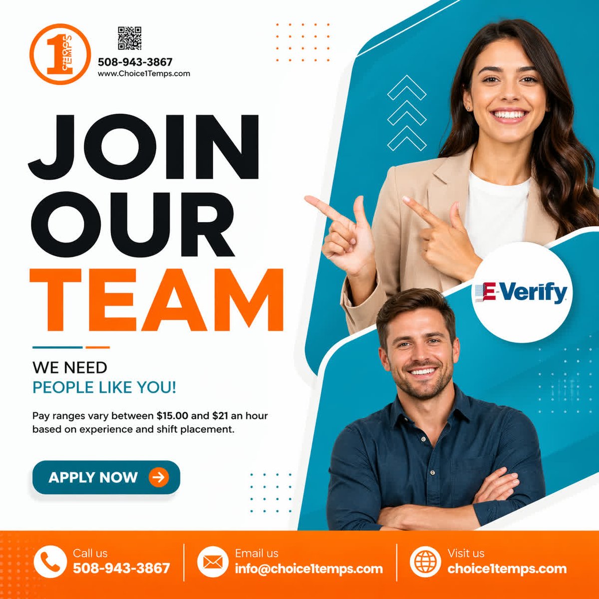 Choice1Temps's tweet image. 🚨💼 JOIN OUR TEAM! 💼🚨

We're looking for motivated, reliable individuals ready to take the next step in their career — and we want YOU.
At Choice1Temps, we make job sea... choice1temps.com

#JoinOurTeam #NowHiring #Choice1Temps #ApplyToday #JobSearch
