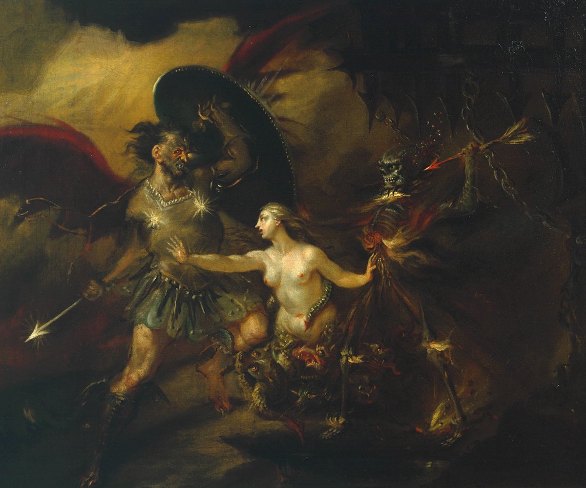 Paradise Lost: Satan, Sin and Death, by William Hogarth, 1735.
