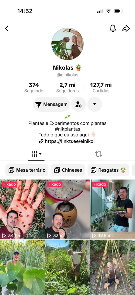 vaidesmaiar's tweet photo. Eu to amando os vídeos desse moço, ele planta um monte de coisa em casa e ensina os processos, hahaha https://t.co/YFkzv6giAL