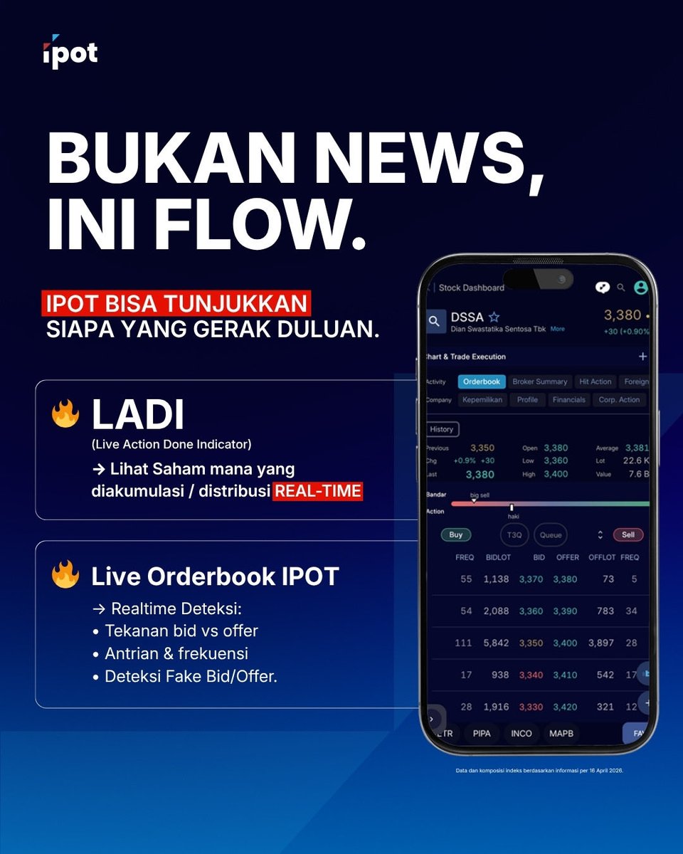 indopremier's tweet image. IDX rebalancing bukan sekadar update indeks 👀

Perubahan di IDX30, LQ45, &amp;amp; IDX80 biasanya diikuti pergeseran dana besar smart money mulai positioning sebelum efektif, sementara yang telat sering kejebak euforia.

Kuncinya bukan ikut rame, tapi paham flow dan timing.

#IPOT #IDX