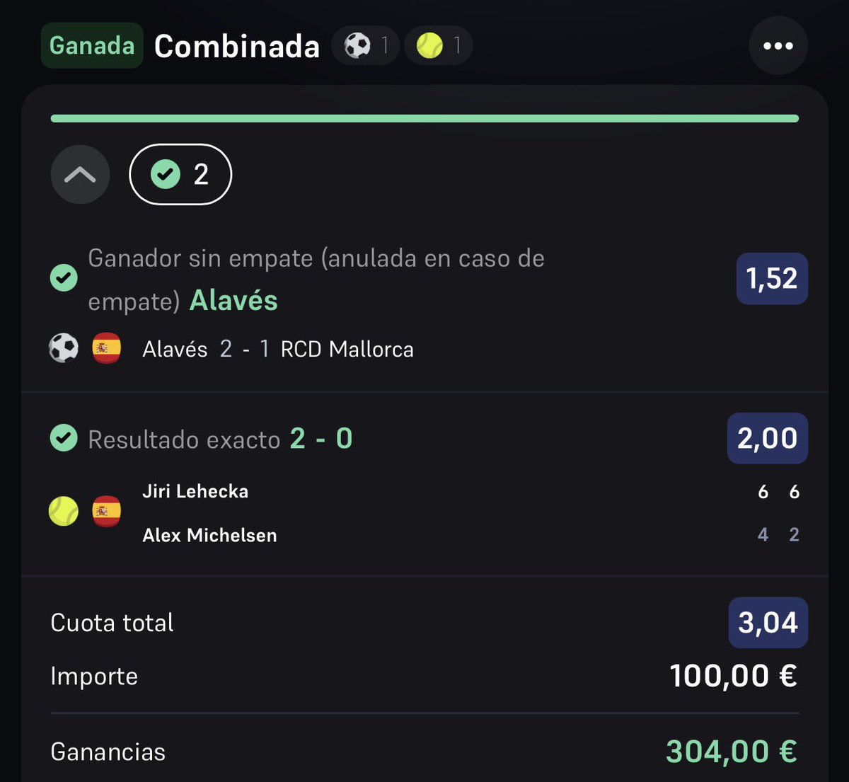 Javiielo22's tweet photo. ☝️ Seguimos a lo nuestro por el canal✅

⚠️ HISTORIA. +20uds (2.000€) en el premium en 1 semana ⚠️

Entra TO-DO‼️

Por el free nada mal, 2/2 picks hoy😈 https://t.co/JlpMy1DbXY