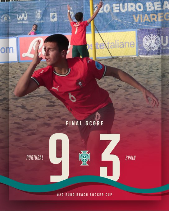 Portugal sagra-se campeão europeu sub-20 de futebol de praia!