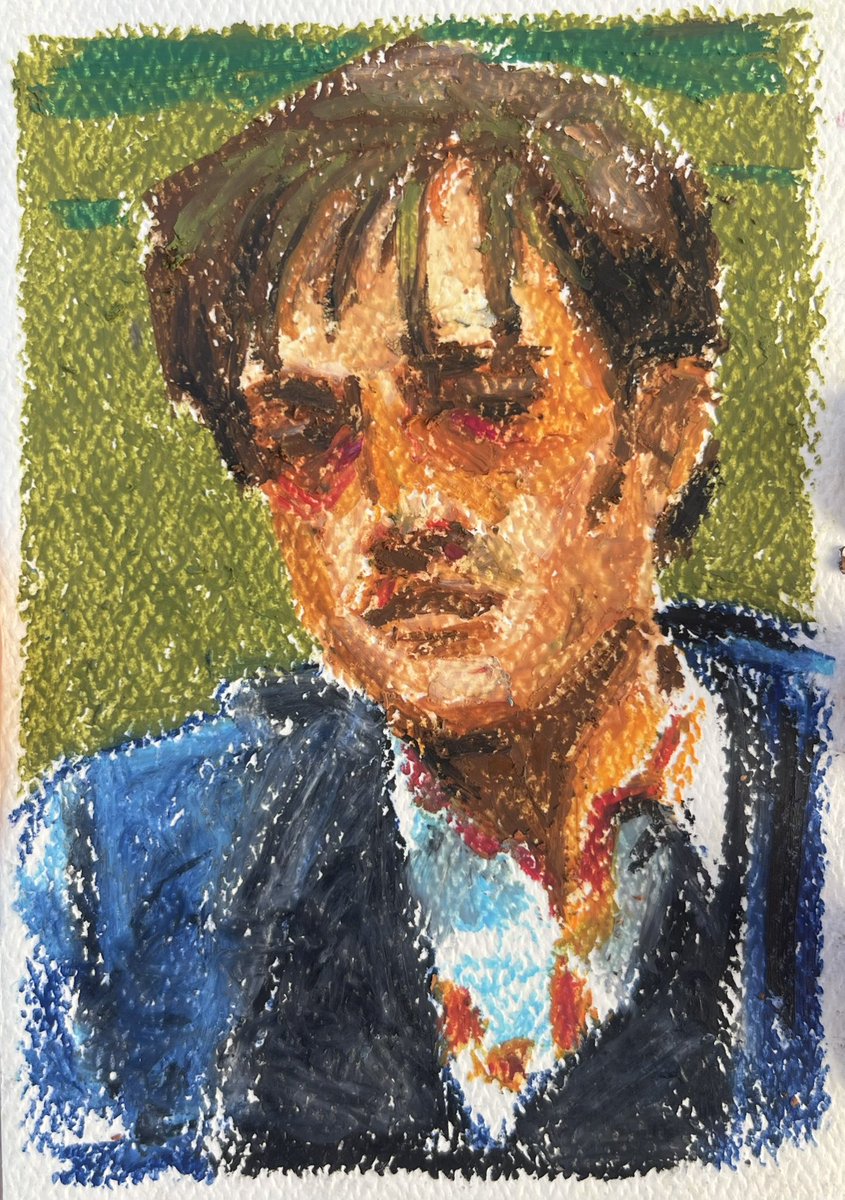 The drama pastel oil